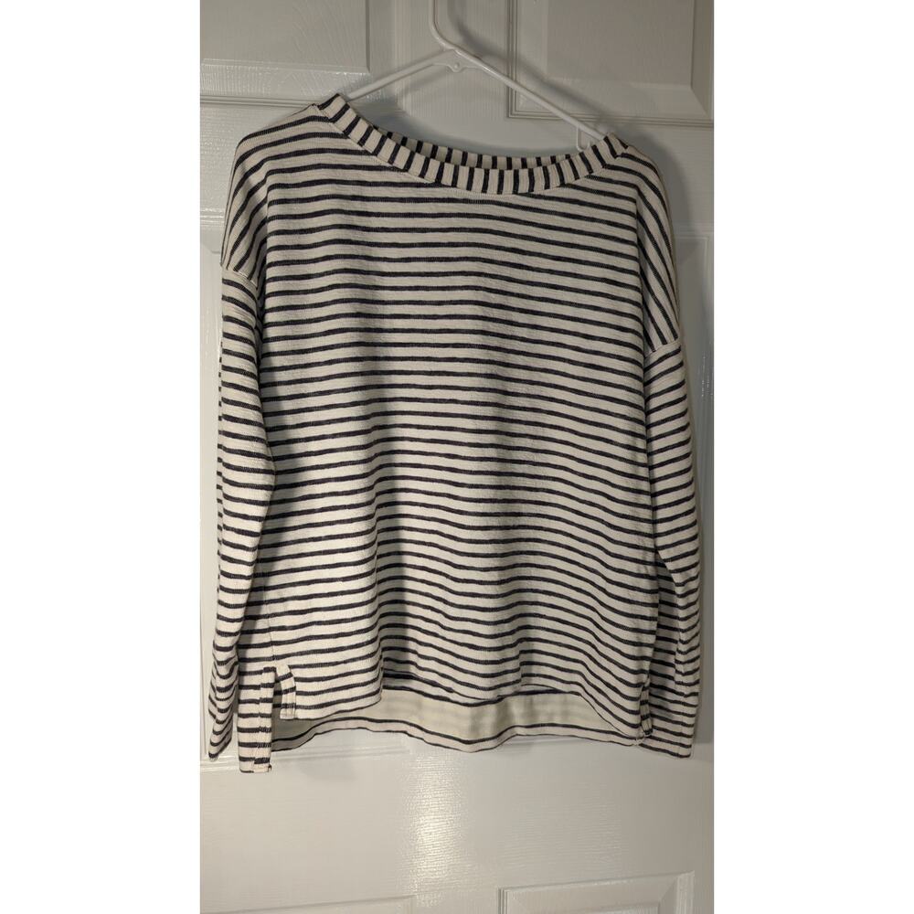 Madewell Cream and Black stripped sweatshirt size med